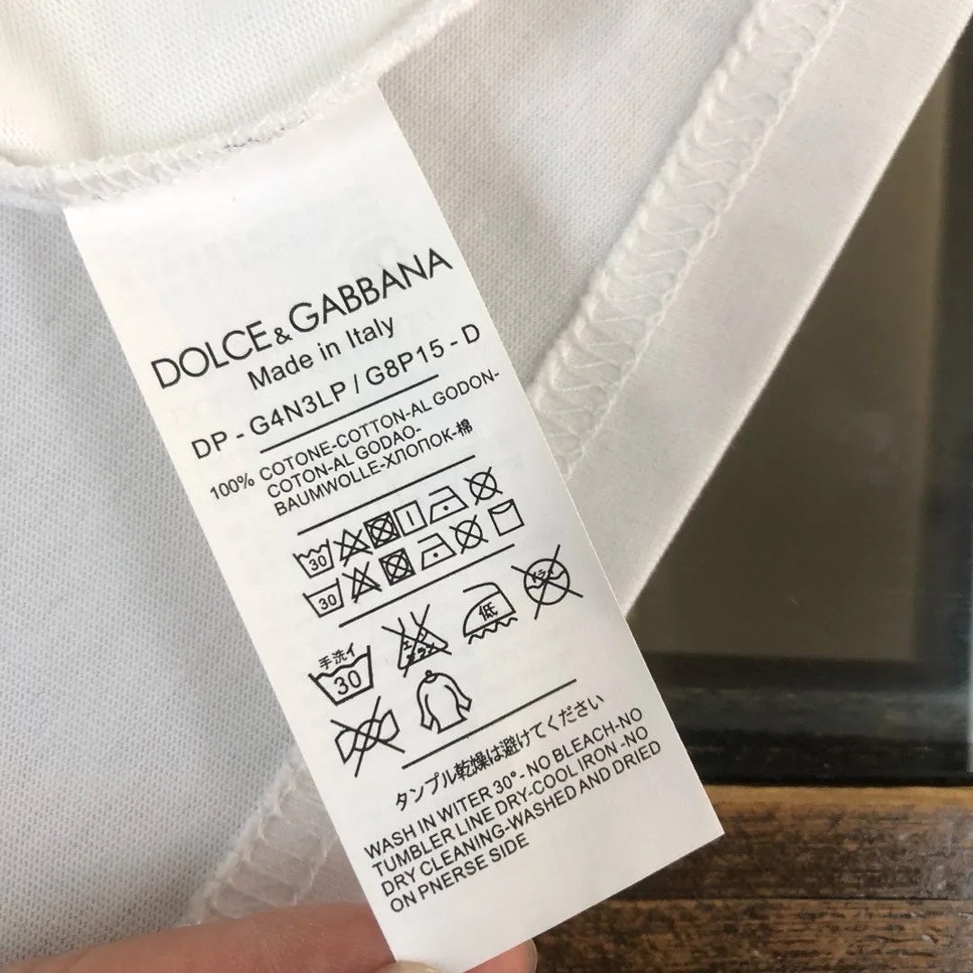 ，Dolce&gabbana Same Style T ！ DG Logo ！ ！ Breathable ， 。Premium ， ！ Same Style！ ：Black White Size：S-xx L